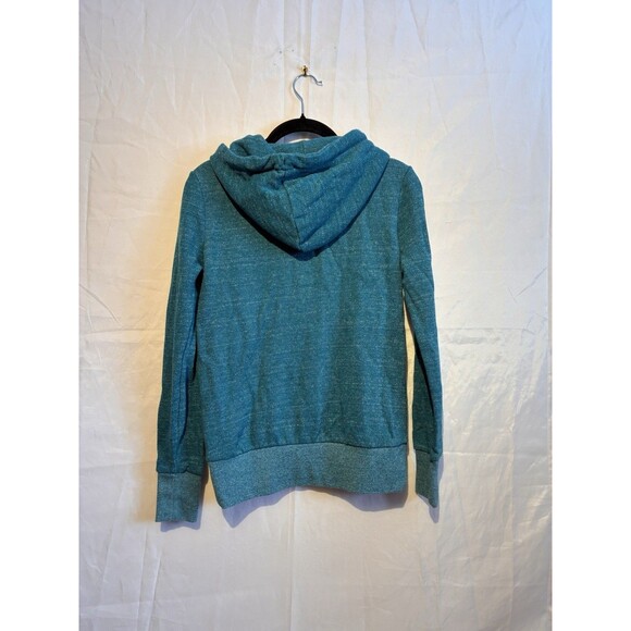 Vans Full Zip Hoodie Women XS Teal Blue Heather Logo Sweatshirt - Picture 5 of 10